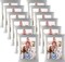 5x7 Picture Frame Silver Set of 12, Multi Modern 5 by 7 Photo Frames Bulk for Wall